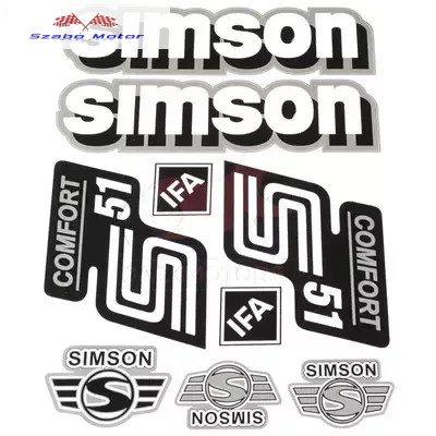 Simson komplett matrica szett S51 COMFORT ezüst-fehér 22X30cm Lengyel