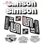   Simson komplett matrica szett S51 Electronic ezüst-fehér 22X30cm Lengyel