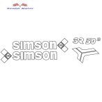 Simson SR50B Roller matrica szett (Fehér)