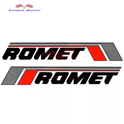 Komar Romet Benzin tank matrica, fekete, piros, szürke, párban lengyel, Komar Romet Benzin tank matrica, fekete, piros, szürke, párban lengyel,