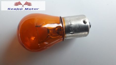 Jelző izzó narancs sárga 12volt 21watt BA15S