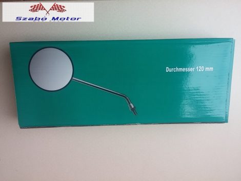 Visszapillantó tükör M10-es menettel párban (2db) kerek fekete ETZ átmérő 120mm Dobozos